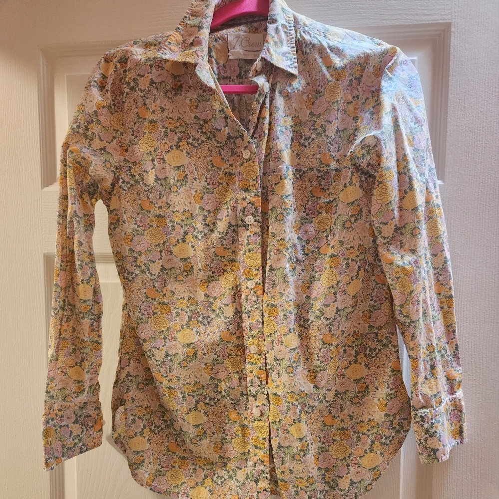 Liberty London J. Crew floral button down